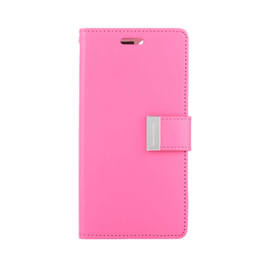 iPhone 14 High-Quality Flip Wallet Case Cover - Shock-Resistant with Front Cover, Multiple Card Slots, Magnetic Closure and Media Stand Convertible HotPink
